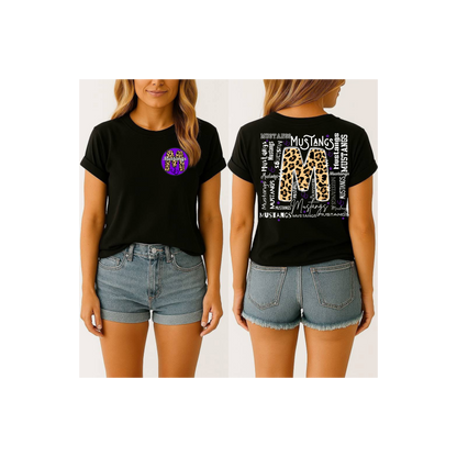 Mustangs School Spirit Tee, School Shirt, Mustang Pride, Spirit Wear, Fans Gear, Pep Rally Apparel
