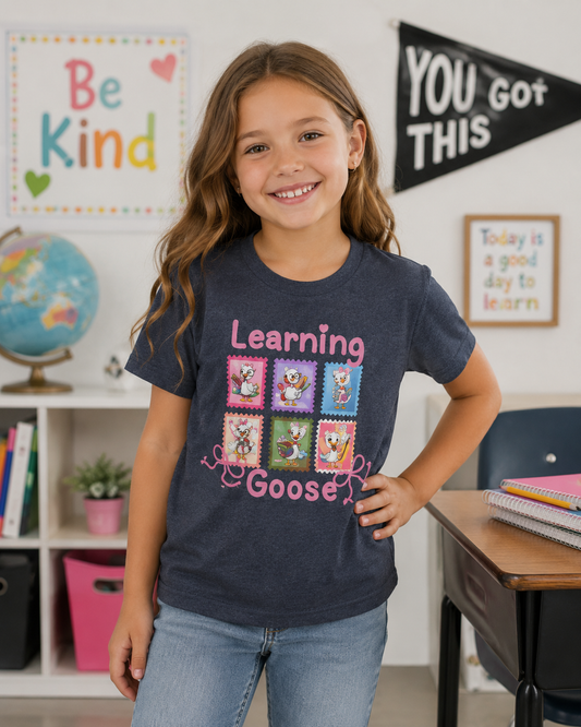 Goose Kids Learning Shirt, School Clothing, Back to School, Learning Shirt, Kids Gift, Fun Shirt, Goose Theme