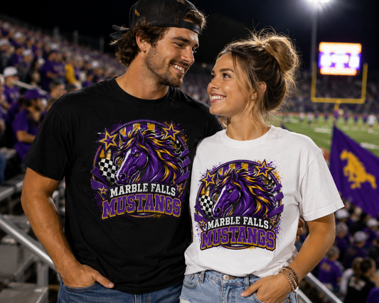 Marble Falls Mustangs- Adult shirt