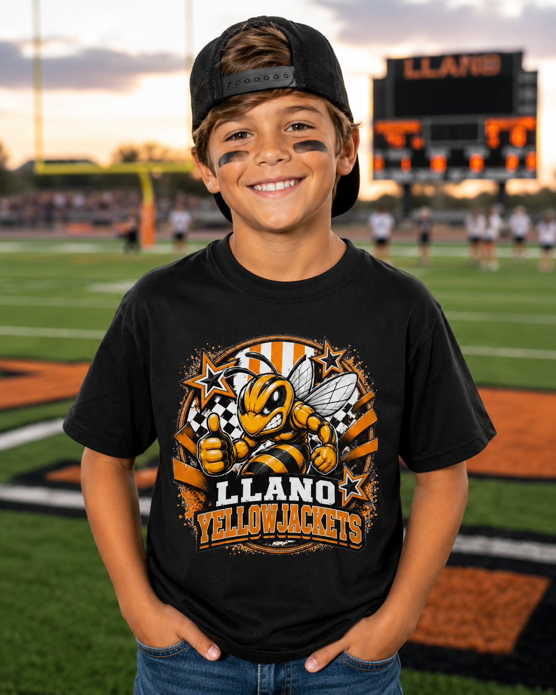 Llano Yellowjackets School Spirit Tee youth