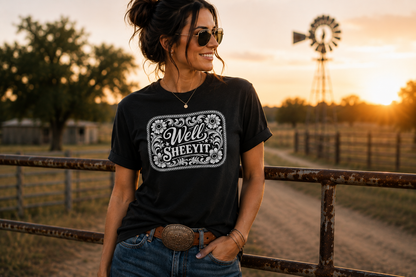 Well Sheeyit T-Shirt — Vintage Floral Western Graphic Tee