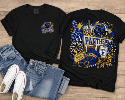 Panthers Game Day Shirt | Blue & Gold Football Spirit Tee