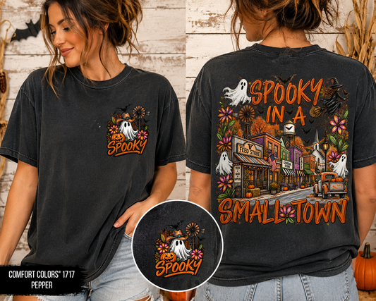 Spooky in a Small Town Halloween Comfort Colors Shirt | Southern Fall Graphic Tee