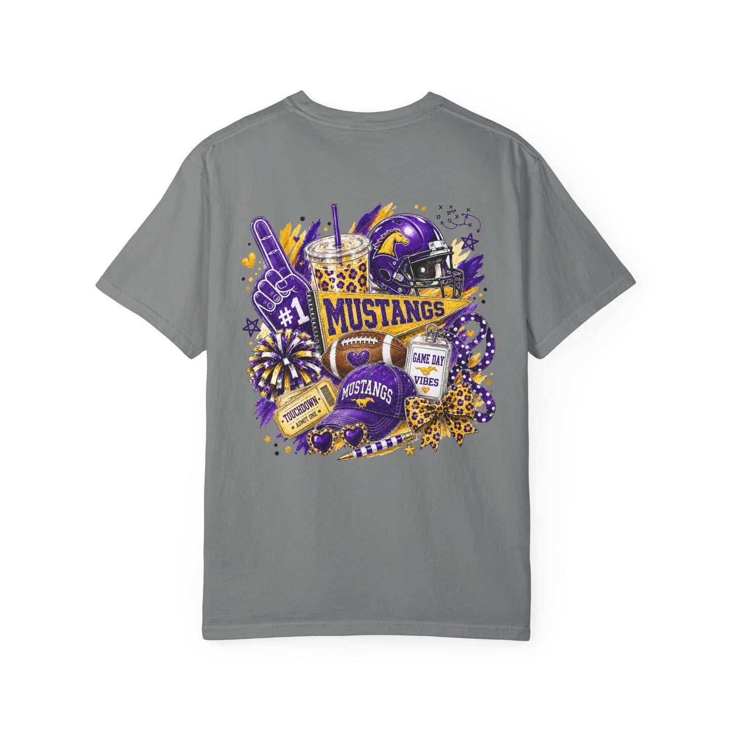 Marble Falls Mustangs Game Day Spirit Shirt | Purple & Gold Football Tee