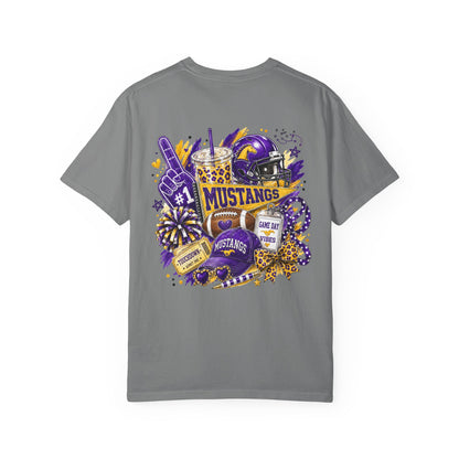 Marble Falls Mustangs Game Day Spirit Shirt | Purple & Gold Football Tee
