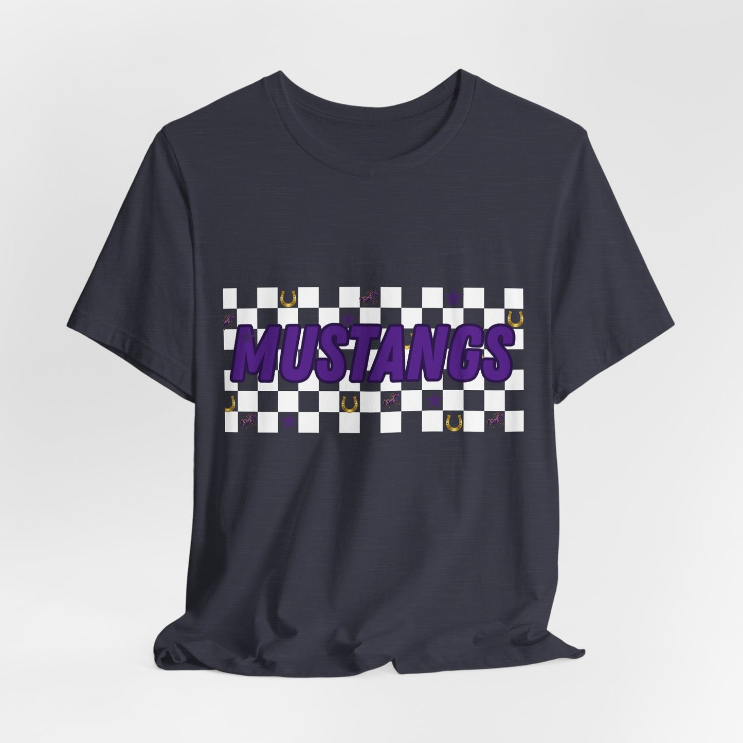 Mustangs Graphic Tee, Vintage Style Shirt, Unisex Jersey Tee, School Spirit Apparel, Casual Wear for Events