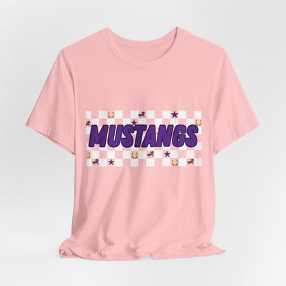 Mustangs Graphic Tee, Vintage Style Shirt, Unisex Jersey Tee, School Spirit Apparel, Casual Wear for Events