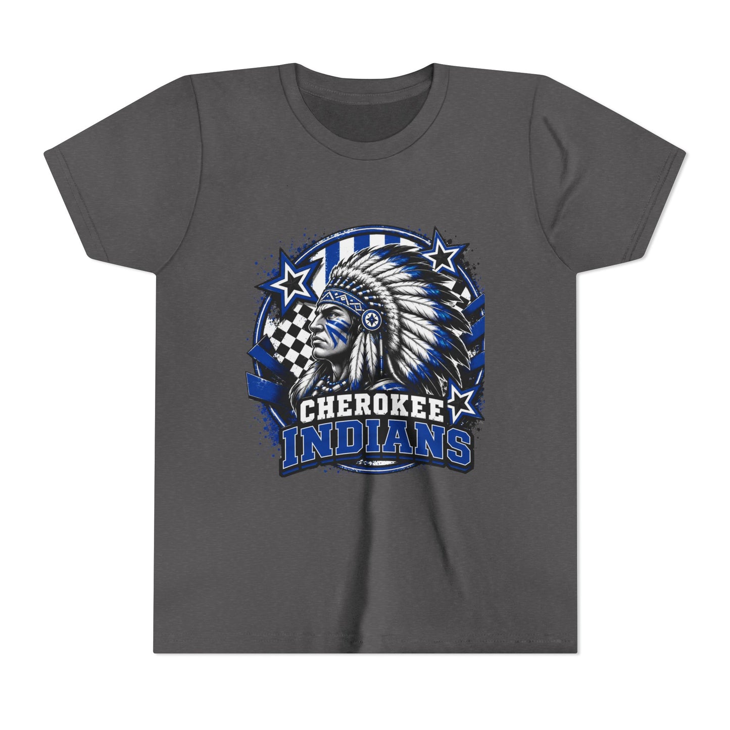 Cherokee Indians Mascot Graphic Shirt- Youth
