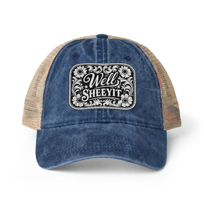 Women's Washed Mesh-Back Cap