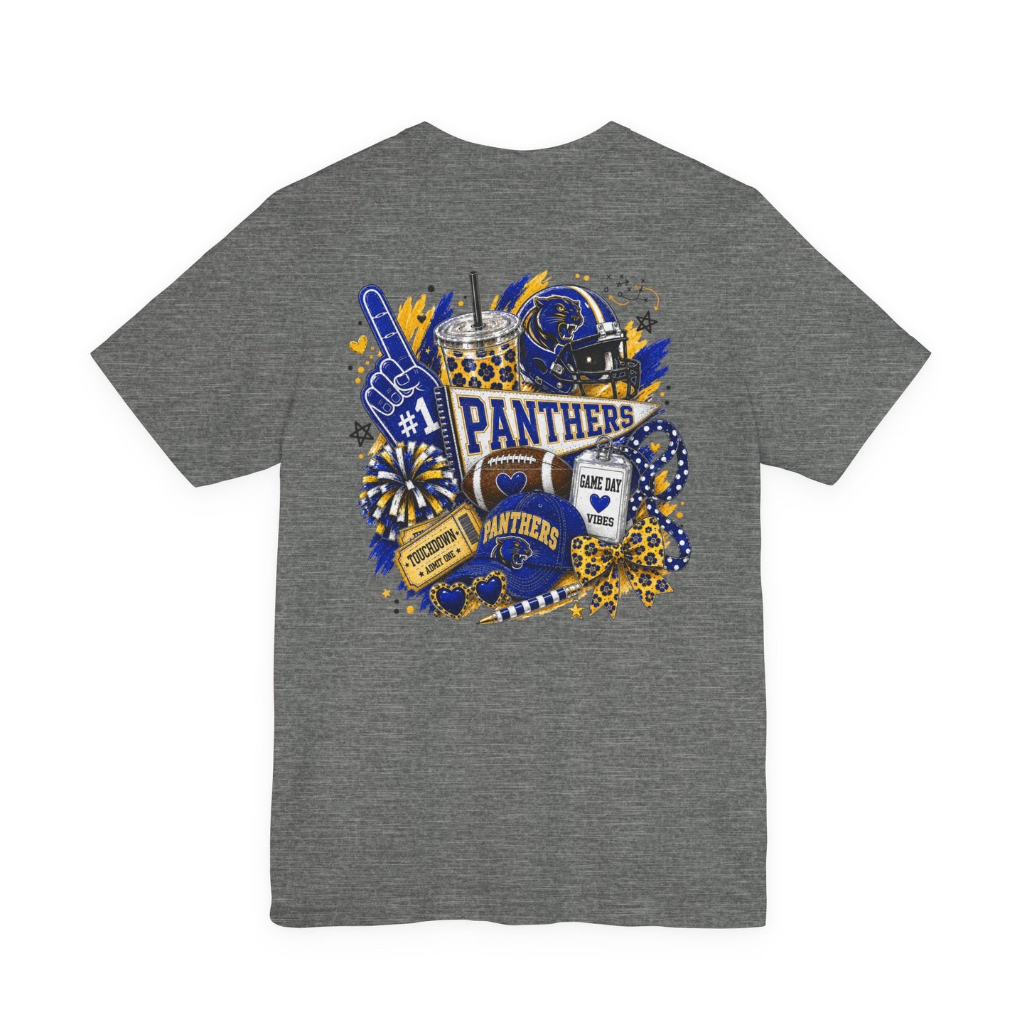 Panthers Game Day Shirt | Blue & Gold Football Spirit Tee