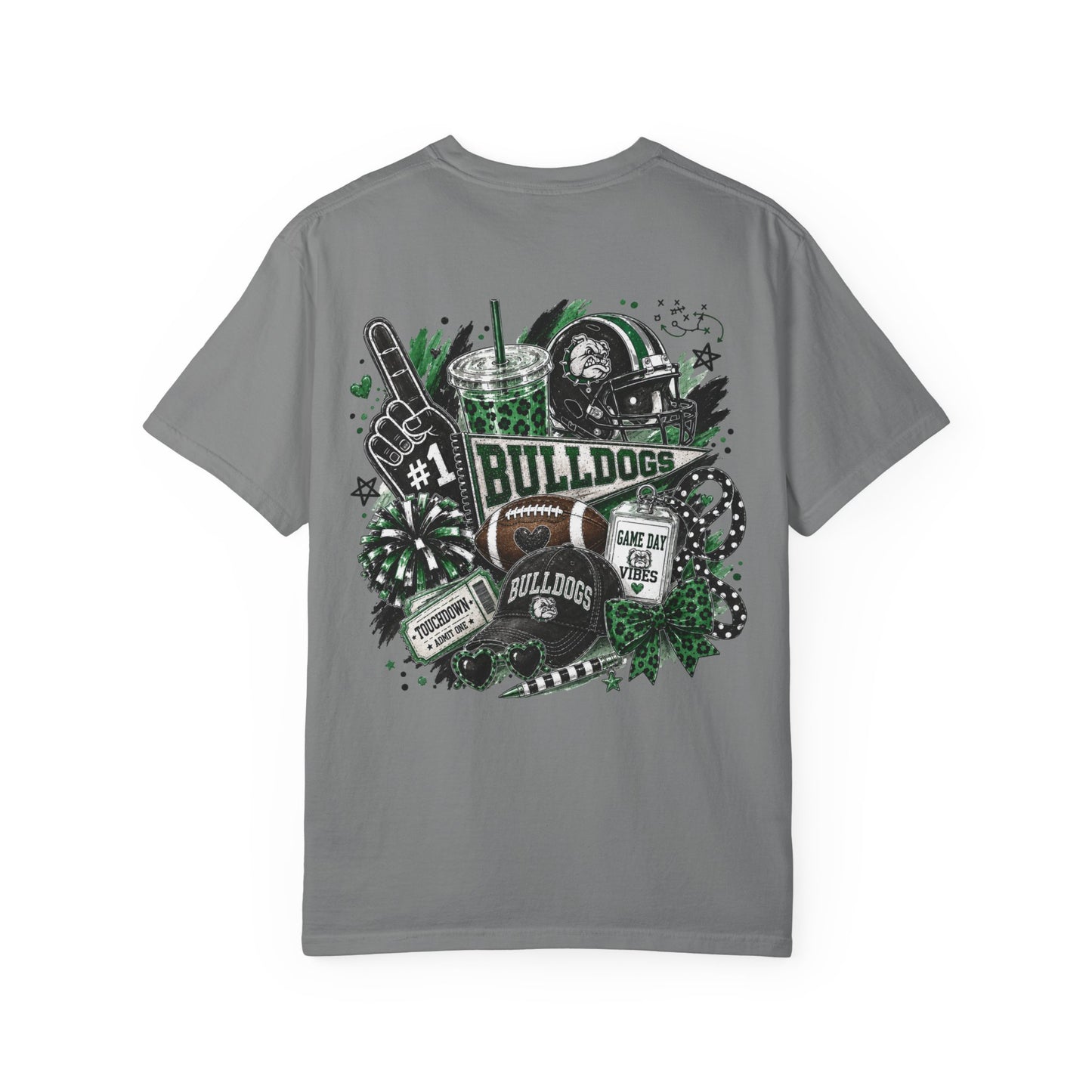 Burnet Bulldogs Game Day Spirit Shirt | Green & Black Football Tee