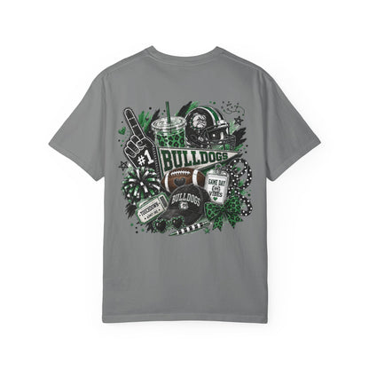 Burnet Bulldogs Game Day Spirit Shirt | Green & Black Football Tee