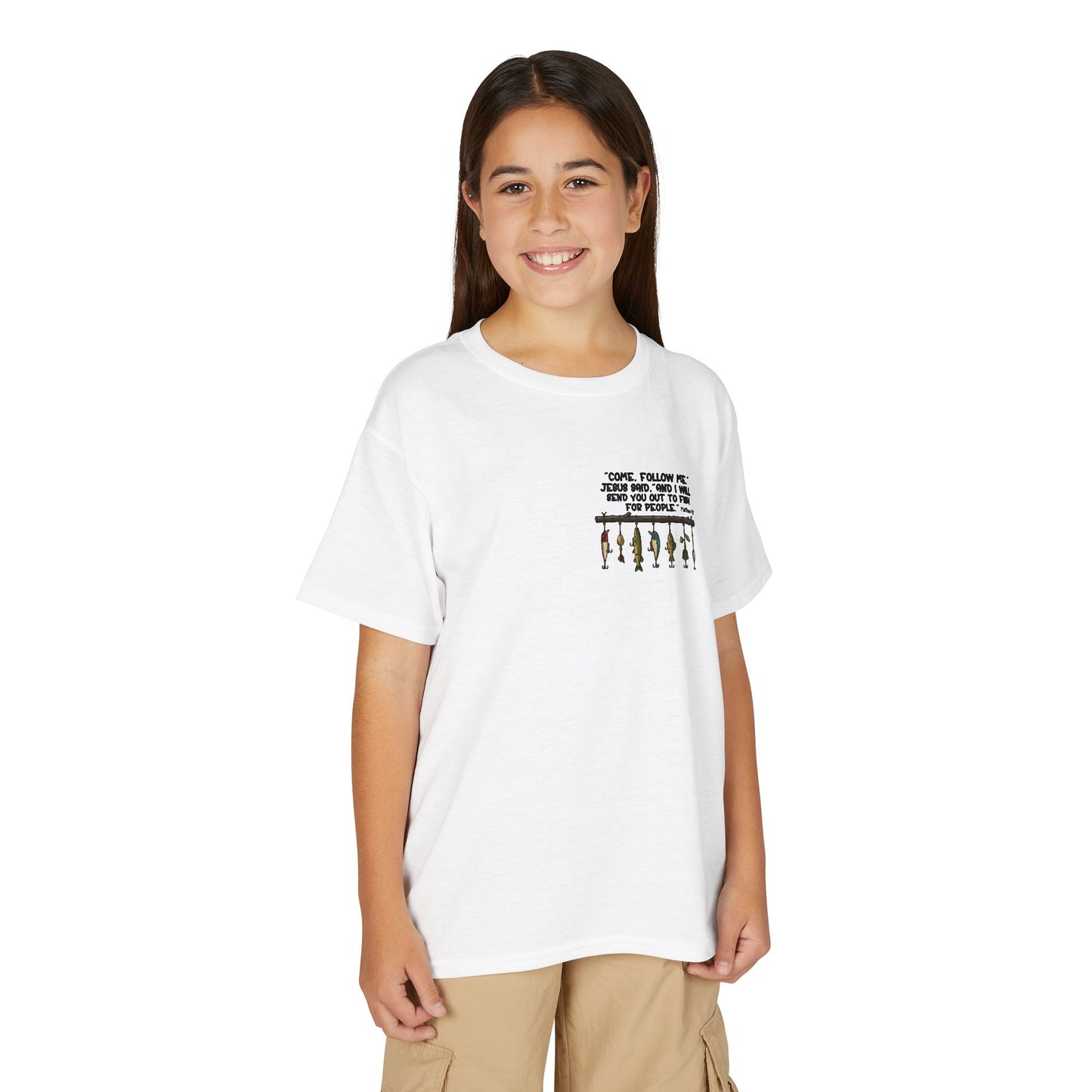 Youth Fish Graphic T-Shirt — Colorful Trio Back Print