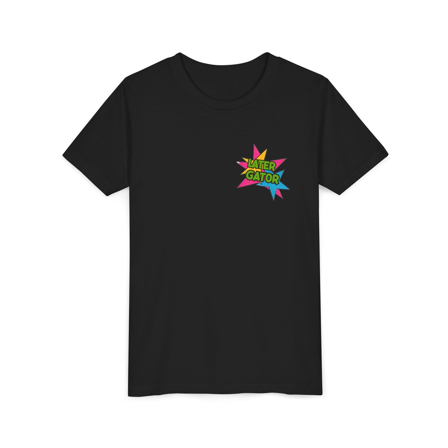 Youth Tee — "Later Gator" Colorful Cartoon Alligator Graphic Shirt