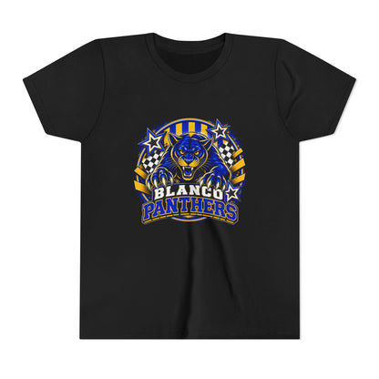 Youth Blanco Panthers Shirt | Blue & Gold Kids School Spirit Tee