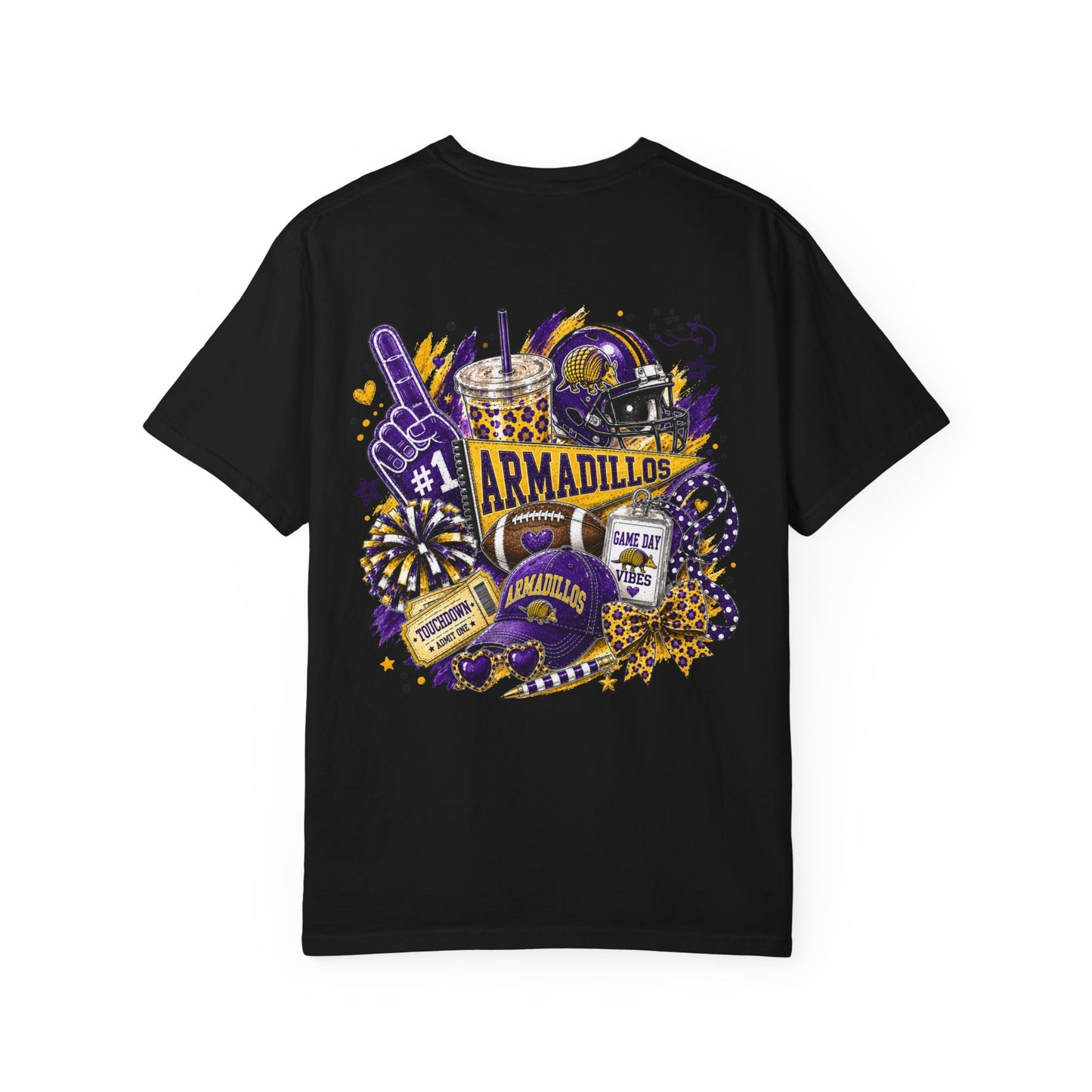 San Saba Armadillos Game Day Spirit Shirt | Purple & Gold Football Tee