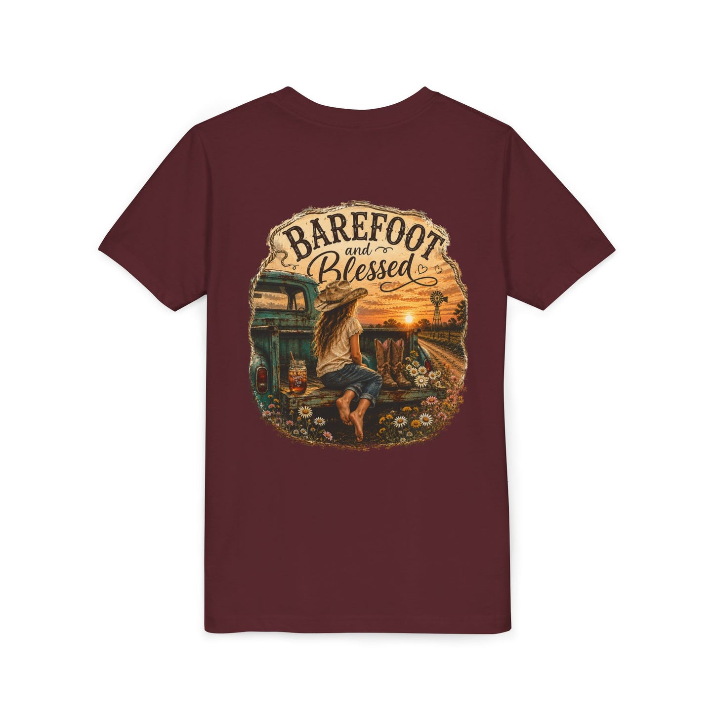 Barefoot and Blessed Youth Tee