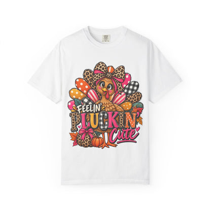 Feelin’ Pluckin’ Cute Thanksgiving Turkey Graphic Tee