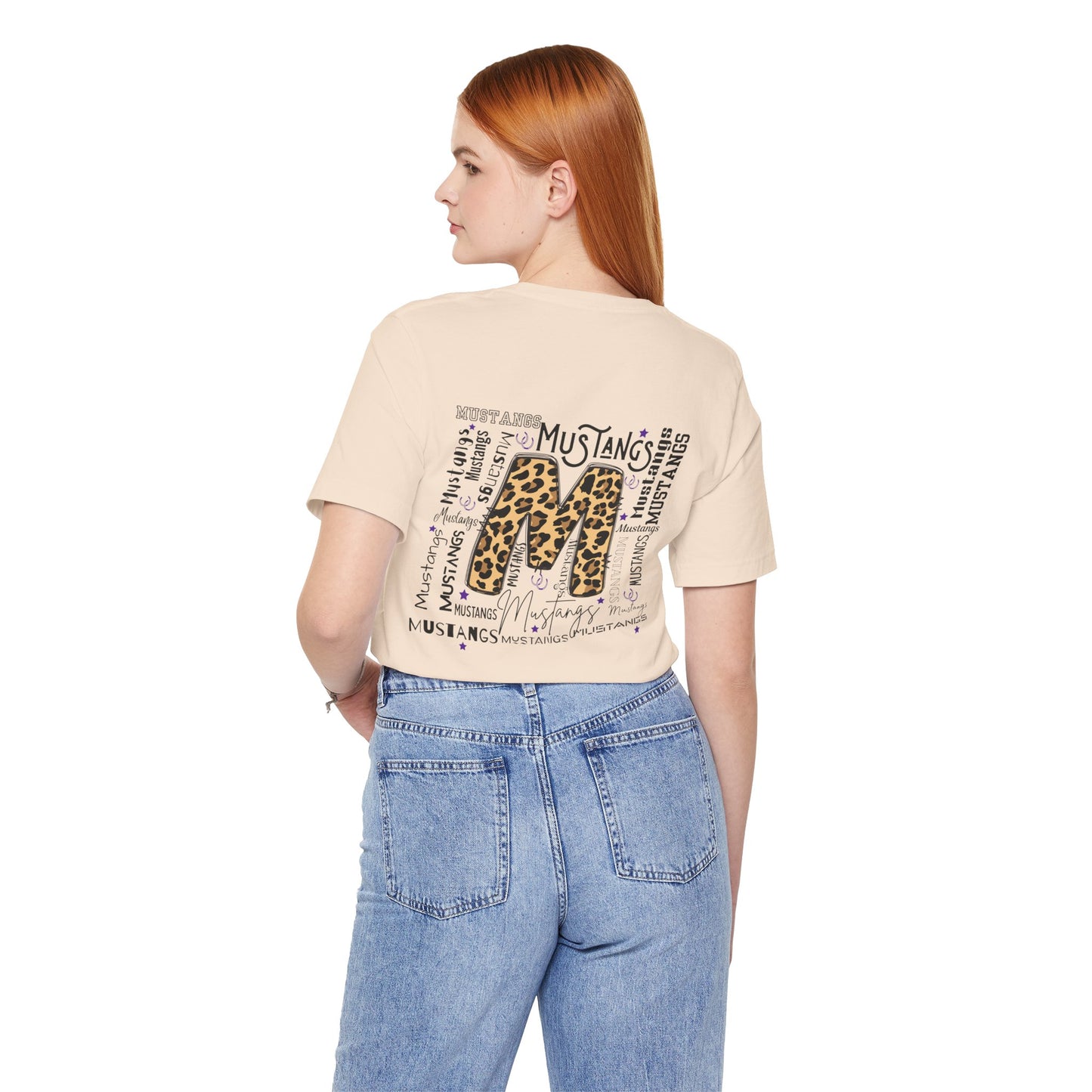 Marble Falls Mustangs Leopard Spirit Shirt | Front & Back School Pride Tee | Adult Graphic T-Shirt