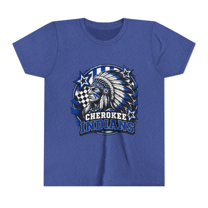 Cherokee Indians Mascot Graphic Shirt- Youth
