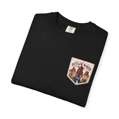 Outlaw Women graphic T-shirt | Western cowgirl desert design