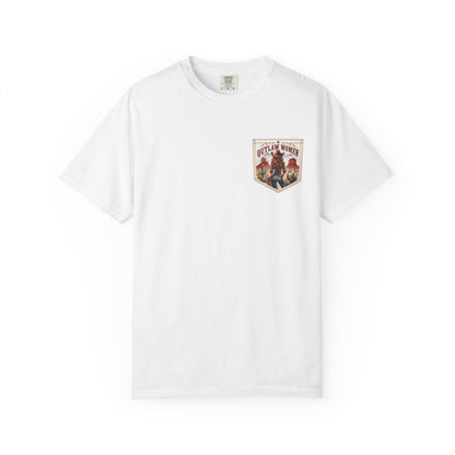 Outlaw Women graphic T-shirt | Western cowgirl desert design
