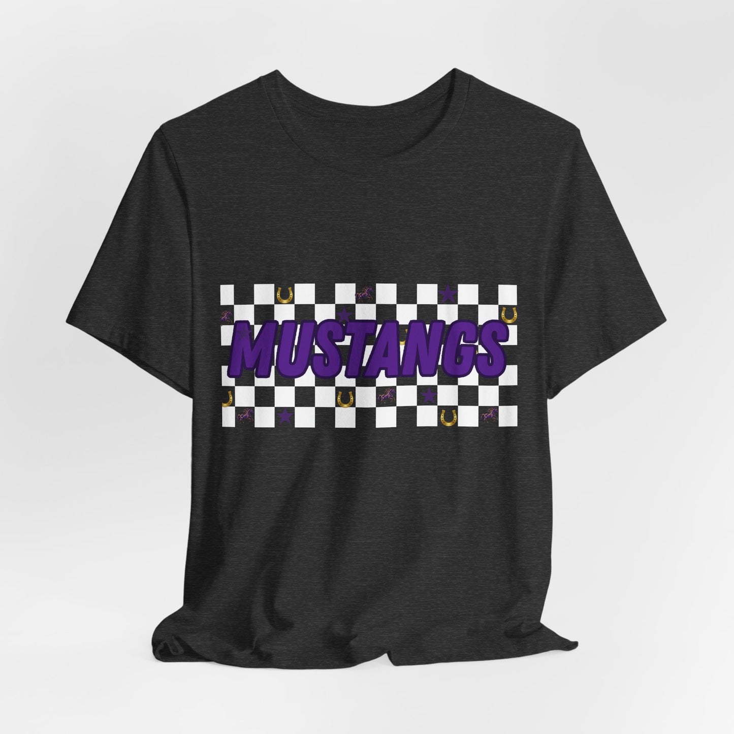 Mustangs Graphic Tee, Vintage Style Shirt, Unisex Jersey Tee, School Spirit Apparel, Casual Wear for Events