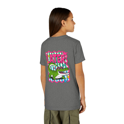 Youth Tee — "Later Gator" Colorful Cartoon Alligator Graphic Shirt