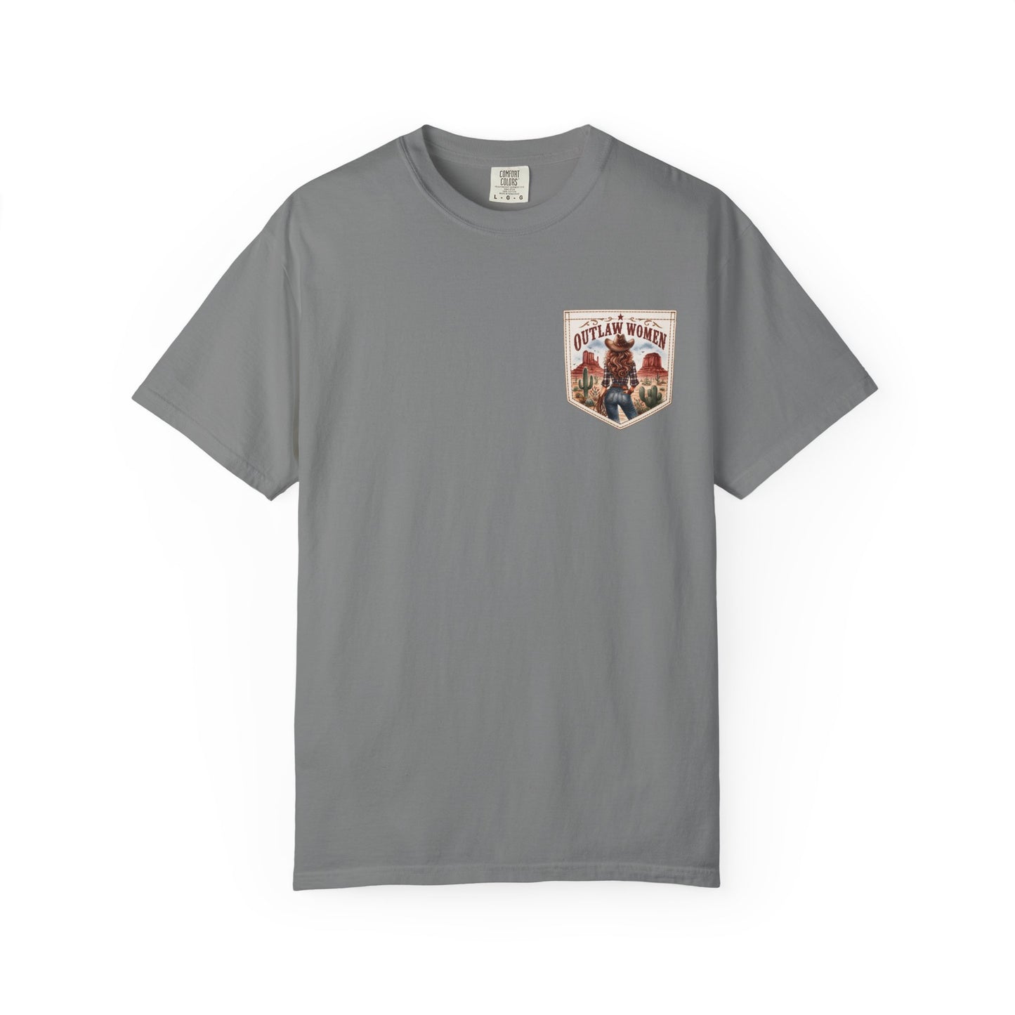 Outlaw Women graphic T-shirt | Western cowgirl desert design