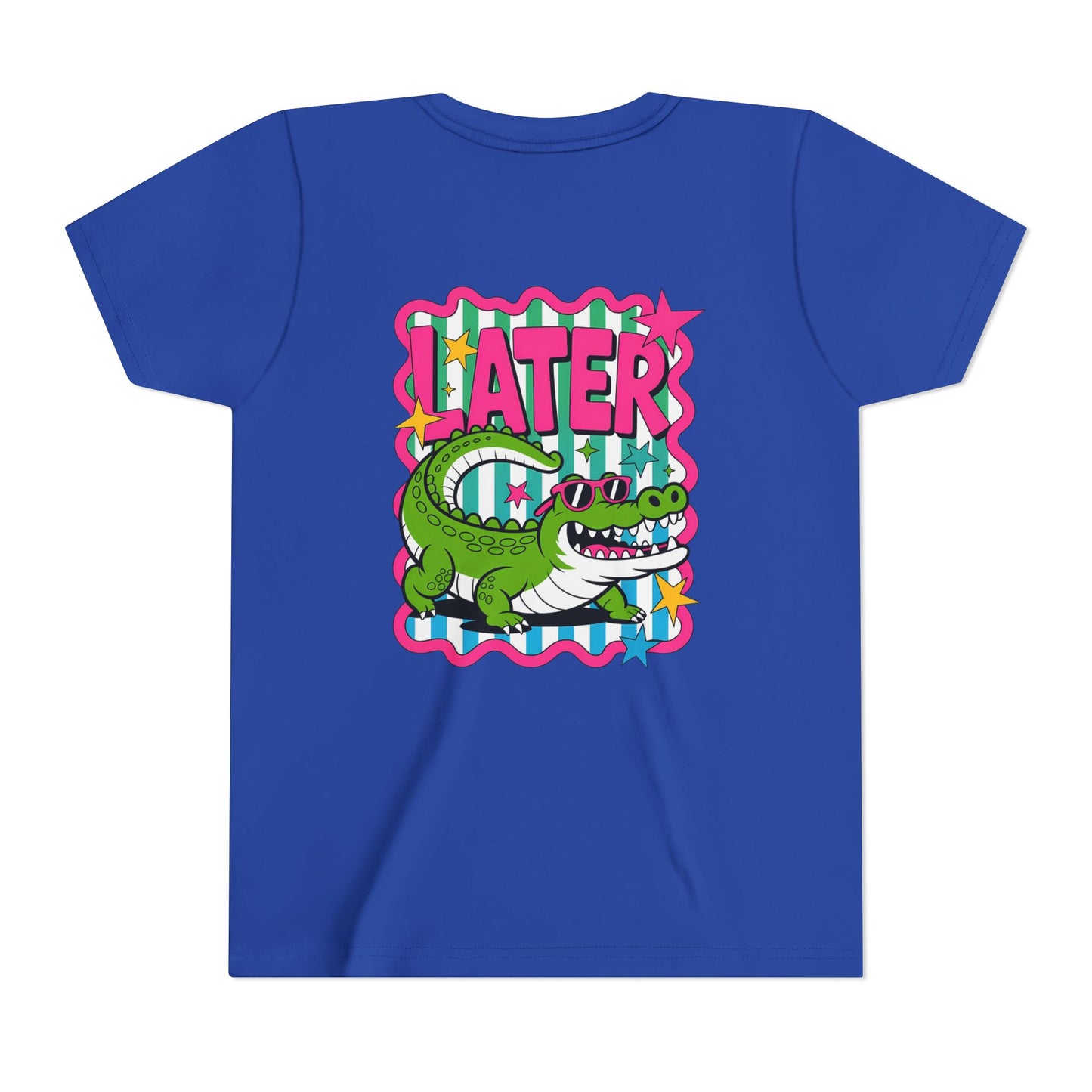 Youth Tee — "Later Gator" Colorful Cartoon Alligator Graphic Shirt