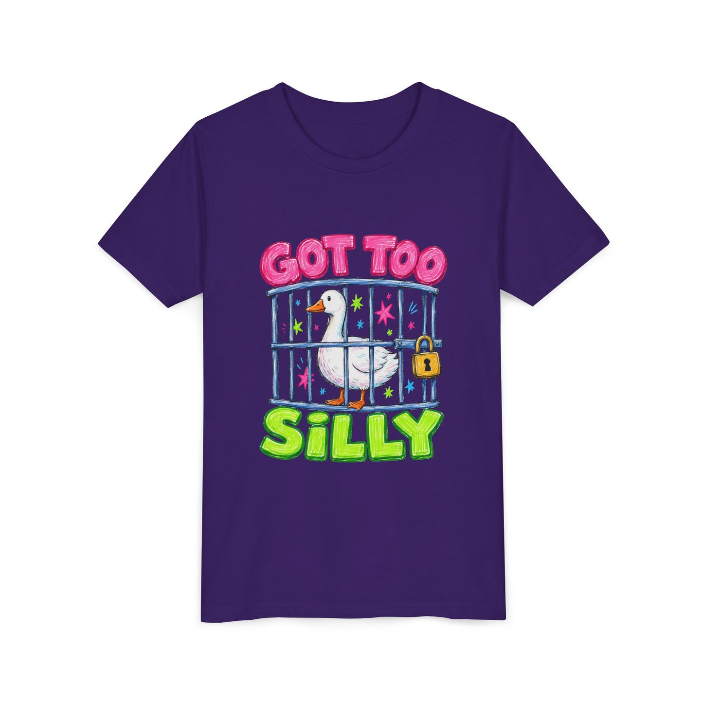 Youth Tee — 'Got Too Silly' Cute Locked Seagull Graphic Shirt