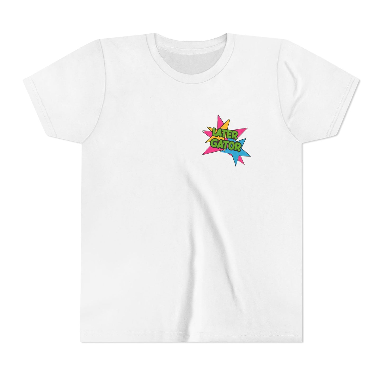 Youth Tee — "Later Gator" Colorful Cartoon Alligator Graphic Shirt