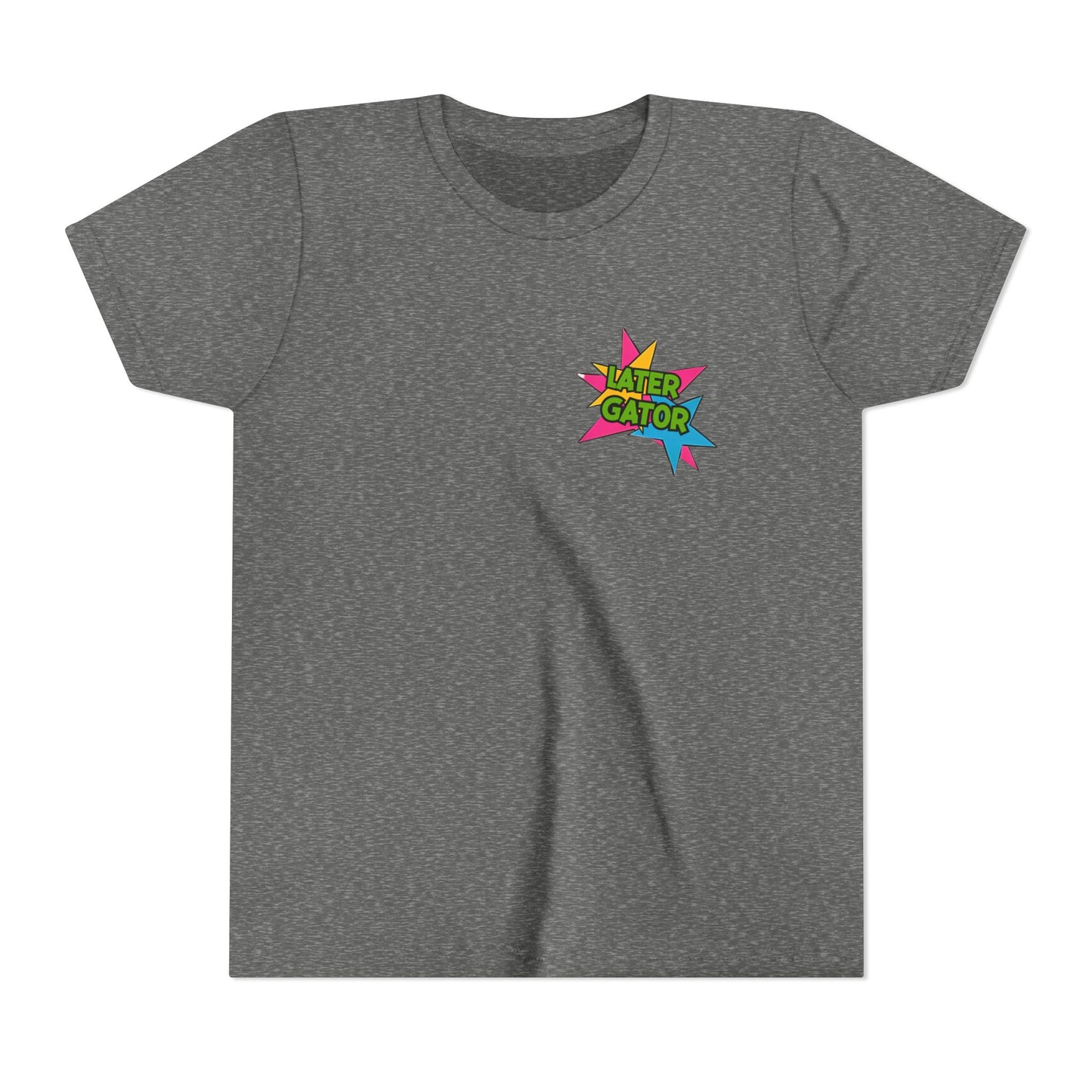 Youth Tee — "Later Gator" Colorful Cartoon Alligator Graphic Shirt