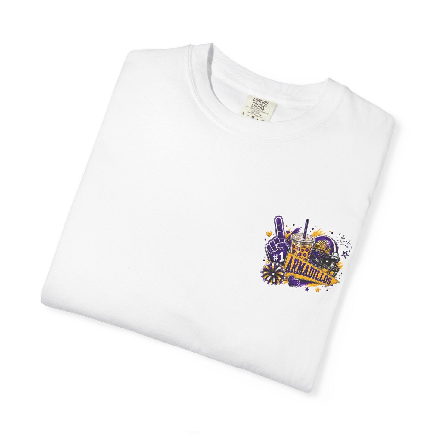 San Saba Armadillos Game Day Spirit Shirt | Purple & Gold Football Tee