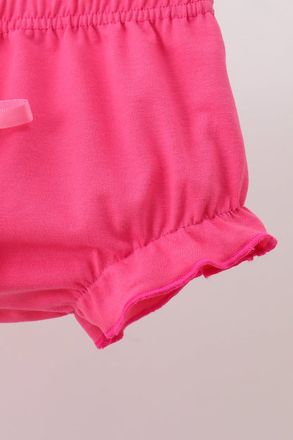 Pink Boots Smocked Bloomer Set