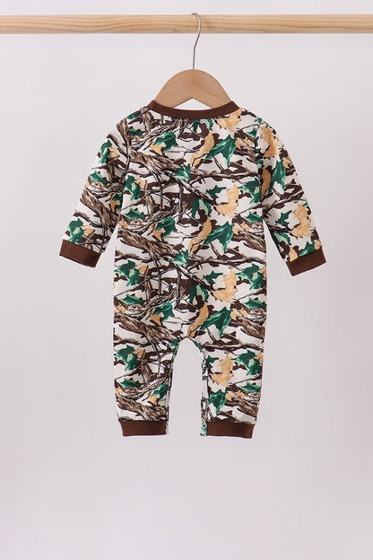 Camouflage Hunting Embroidered Romper