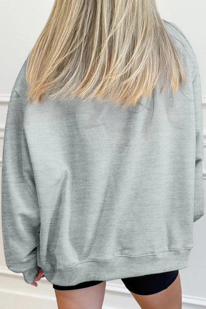 Gray Mallard Duck Camouflage Print Mock Neck Sweatshirt